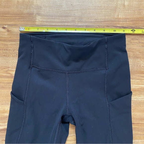 LULULEMON 2 Black Speed Up Crop 21" Leggings Athletic Athleisure Running W6AL7S - Picture 13 of 16